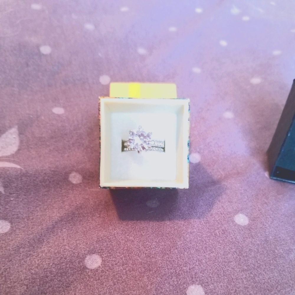 Sterling silver/white sapphires wedding&engagement